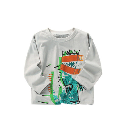 MyKids-USA® Dinosaur Pattern Crewneck Soft Shirt