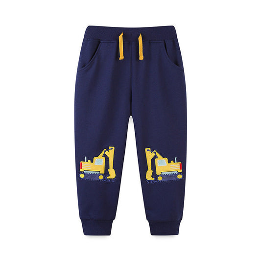 MyKids-USA® Embroidered Pattern Casual Trousers
