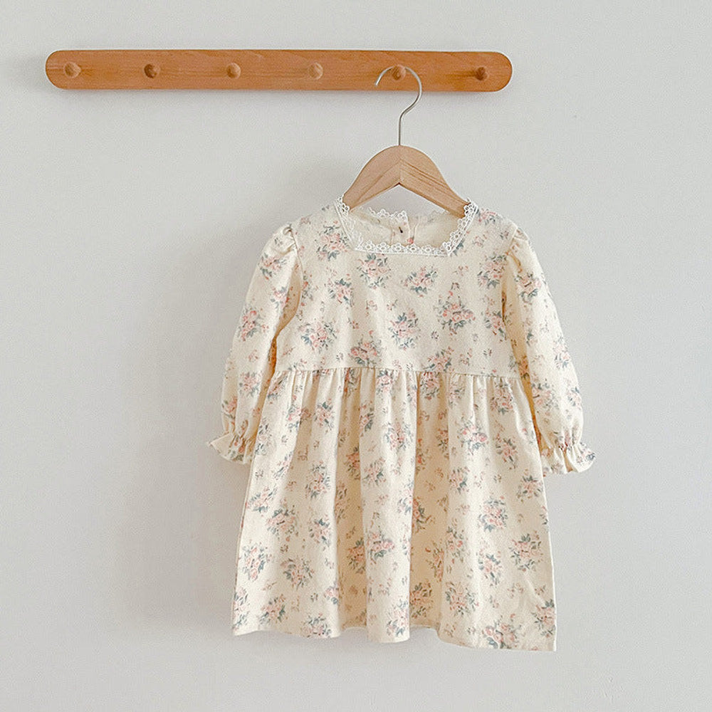 MyKids-USA® Square Neck Princess Sweet Style Baby bodysuit & Children Dress