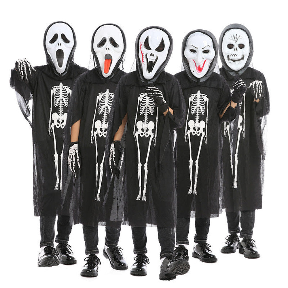 MyKids-USA® Halloween Skeleton Ghost Clothes & Gloves & Masks Sets