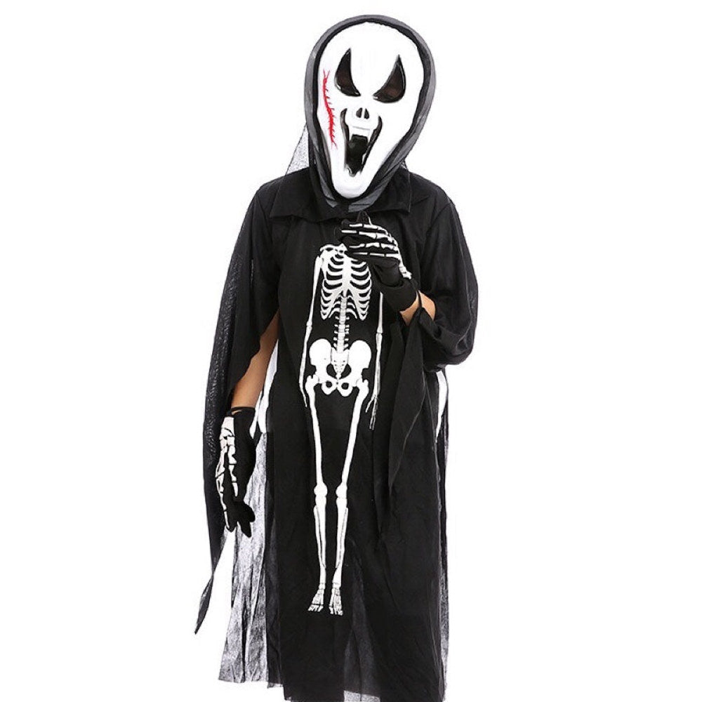 MyKids-USA® Halloween Skeleton Ghost Clothes & Gloves & Masks Sets