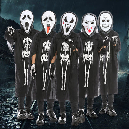 MyKids-USA® Halloween Skeleton Ghost Clothes & Gloves & Masks Sets