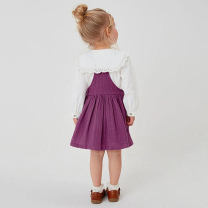 MyKids-USA® Embroidered Pattern Doll Neck Short & Dress Sets