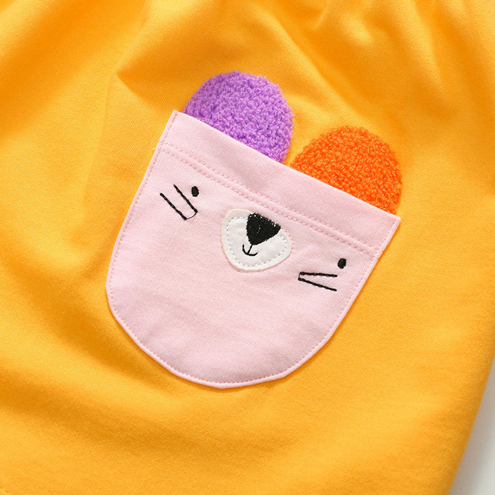 MyKids-USA® Color Contrast Design Cute Hoodie Dress