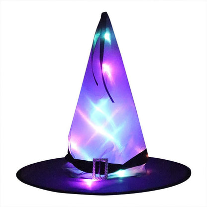 MyKids-USA® Halloween Glowing Witch Hat Ghost Festival Decoration Props