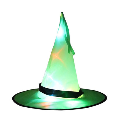 MyKids-USA® Halloween Glowing Witch Hat Ghost Festival Decoration Props