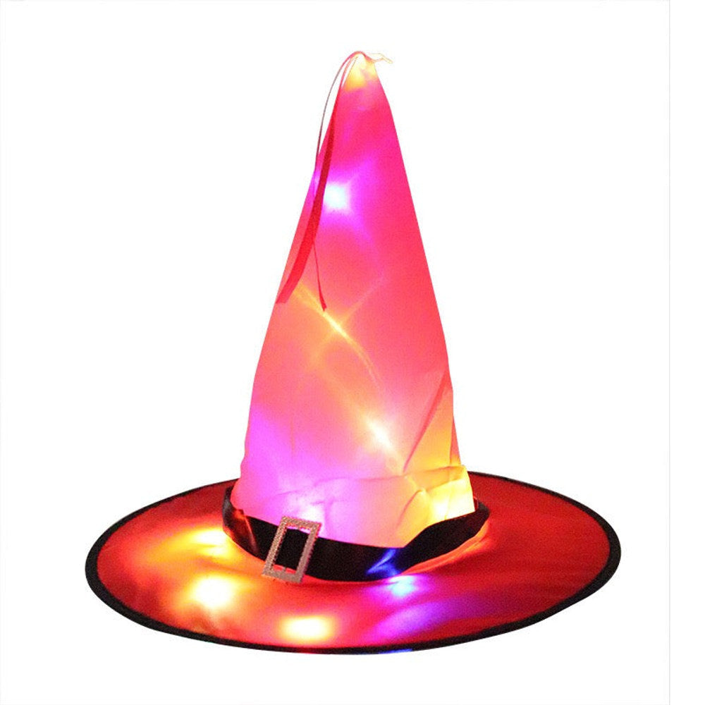 MyKids-USA® Halloween Glowing Witch Hat Ghost Festival Decoration Props
