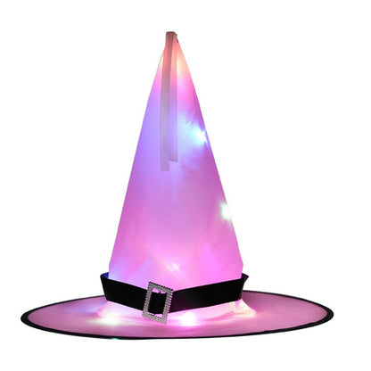 MyKids-USA® Halloween Glowing Witch Hat Ghost Festival Decoration Props