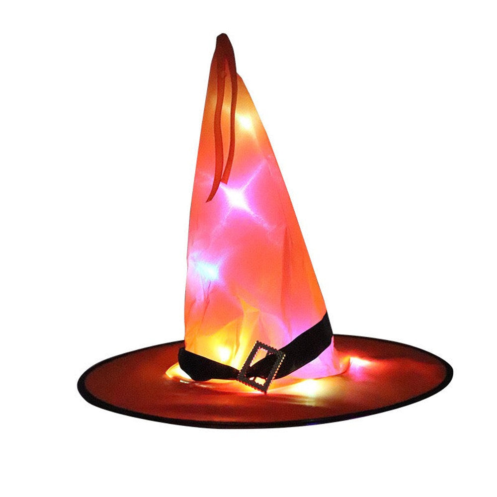 MyKids-USA® Halloween Glowing Witch Hat Ghost Festival Decoration Props