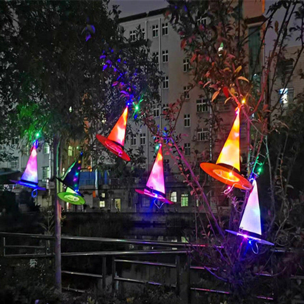 MyKids-USA® Halloween Glowing Witch Hat Ghost Festival Decoration Props