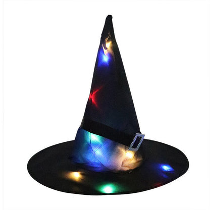 MyKids-USA® Halloween Glowing Witch Hat Ghost Festival Decoration Props