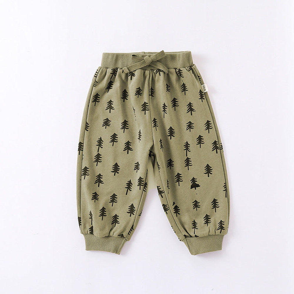 MyKids-USA® Print Pattern Crewneck Hoodie & Trousers Sets