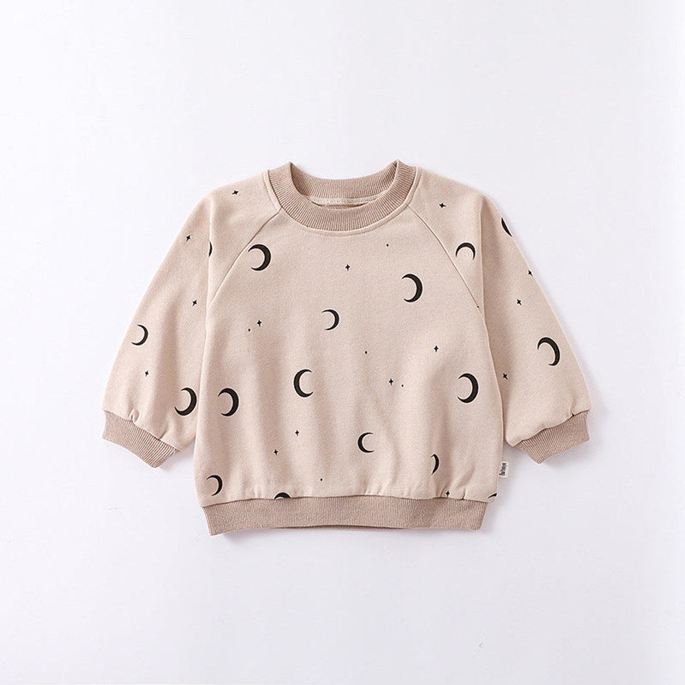 MyKids-USA® Print Pattern Crewneck Hoodie & Trousers Sets