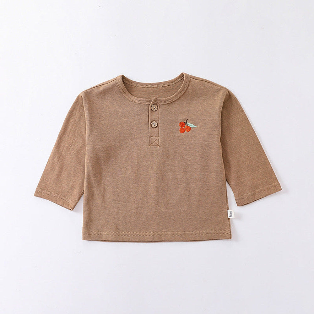 MyKids-USA® Embroidered Pattern Simple Style Soft Cotton Shirt
