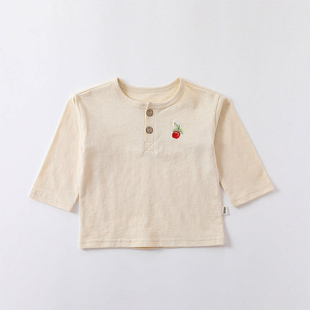 MyKids-USA® Embroidered Pattern Simple Style Soft Cotton Shirt