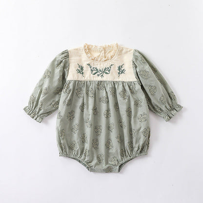 MyKids-USA® Floral Pattern Lace Patched Design Clothes Sets & bodysuit