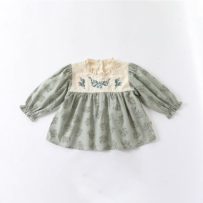 MyKids-USA® Floral Pattern Lace Patched Design Clothes Sets & bodysuit