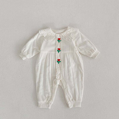 MyKids-USA® Floral Lace Pattern Princess Romper For Baby Girl