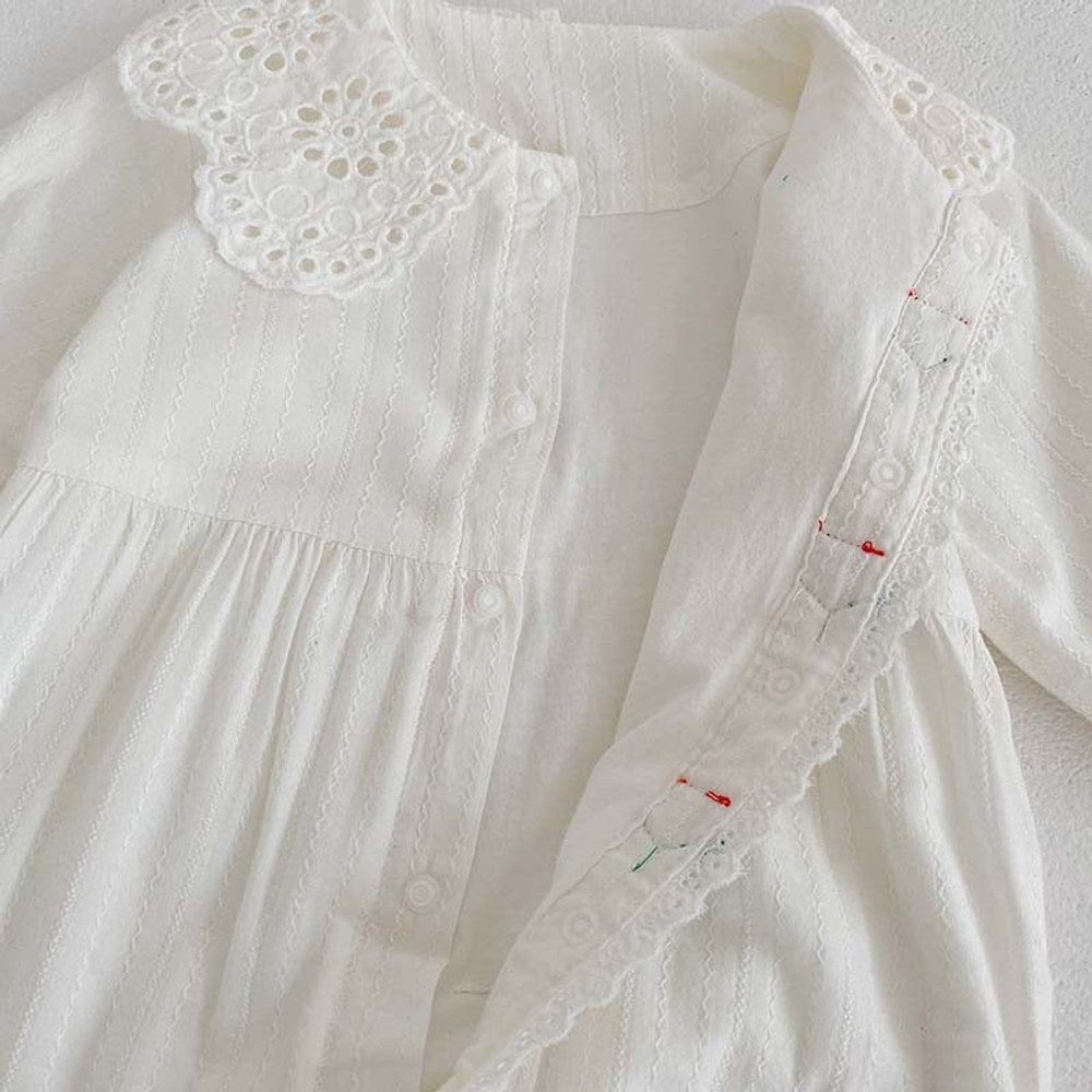 MyKids-USA® Floral Lace Pattern Princess Romper For Baby Girl