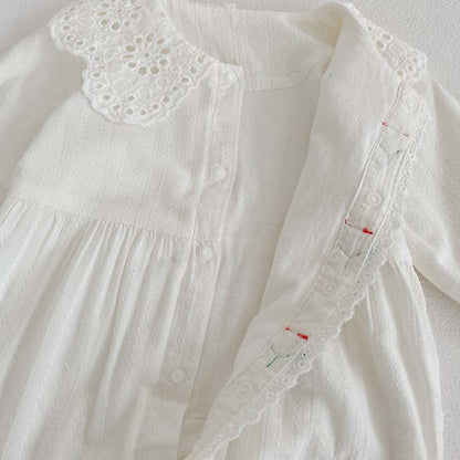 MyKids-USA® Floral Lace Pattern Princess Romper For Baby Girl