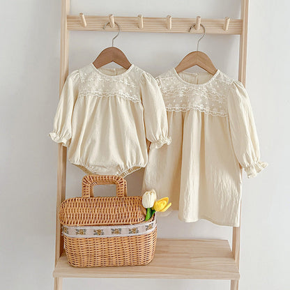 MyKids-USA® Sweet Style Mesh Patched Design Outfits