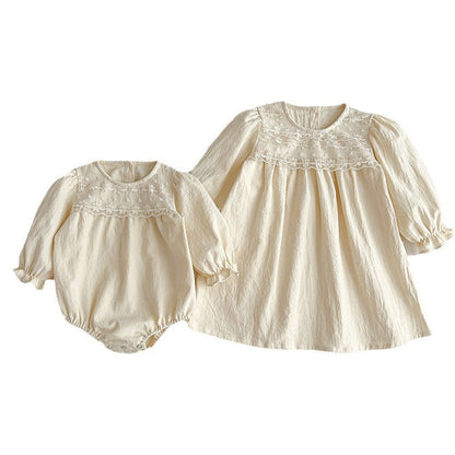 MyKids-USA® Sweet Style Mesh Patched Design Outfits