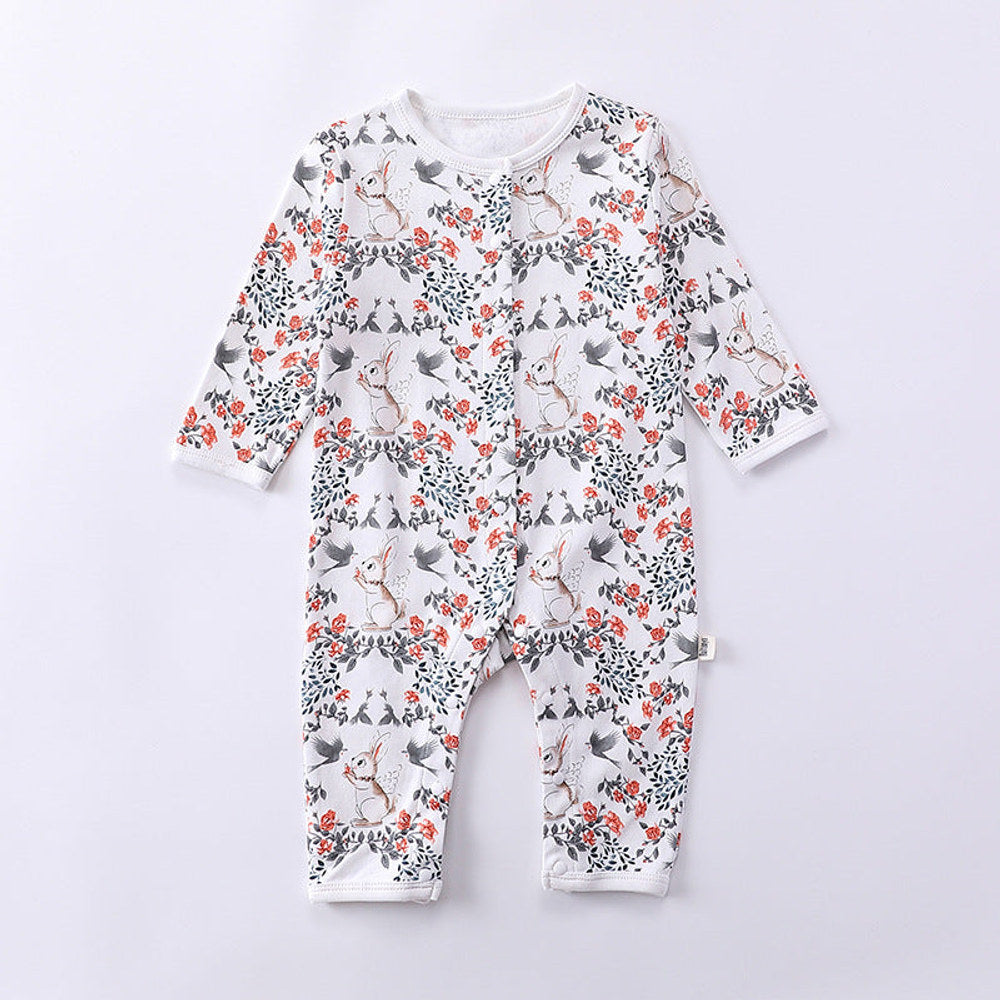 MyKids-USA® Cartoon Graphic Crewneck Comfy Rompers