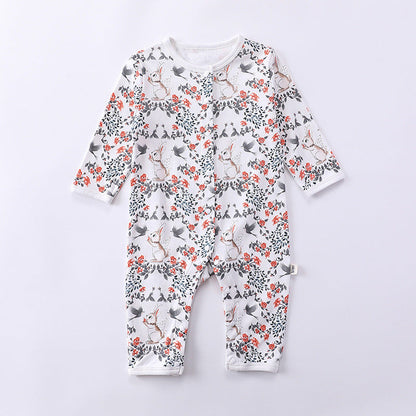 MyKids-USA® Cartoon Graphic Crewneck Comfy Rompers