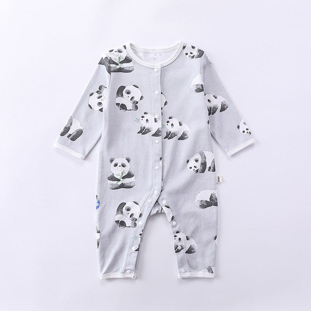 MyKids-USA® Cartoon Graphic Crewneck Comfy Rompers