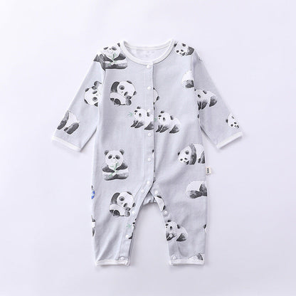 MyKids-USA® Cartoon Graphic Crewneck Comfy Rompers