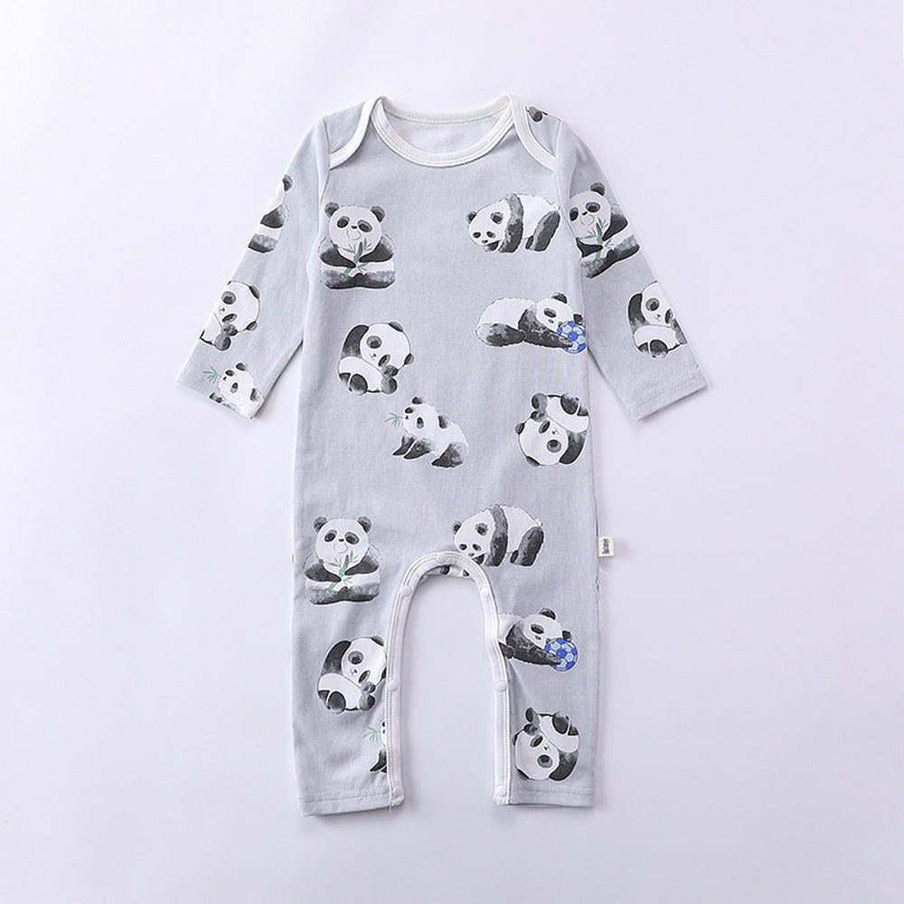 MyKids-USA® Cartoon Graphic Long Sleeve Outgoing Rompers
