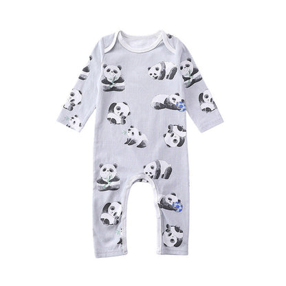 MyKids-USA® Cartoon Graphic Long Sleeve Outgoing Rompers