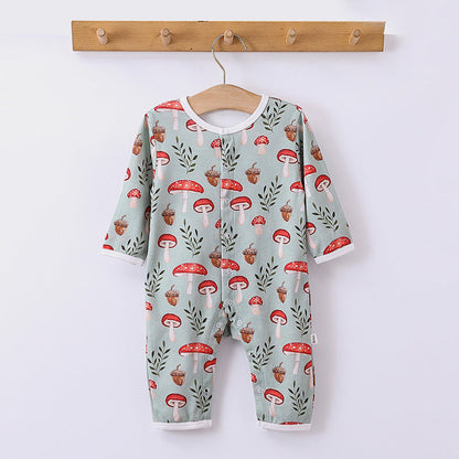 MyKids-USA® Fashion Print Pattern O-Neck Long Sleeve Rompers