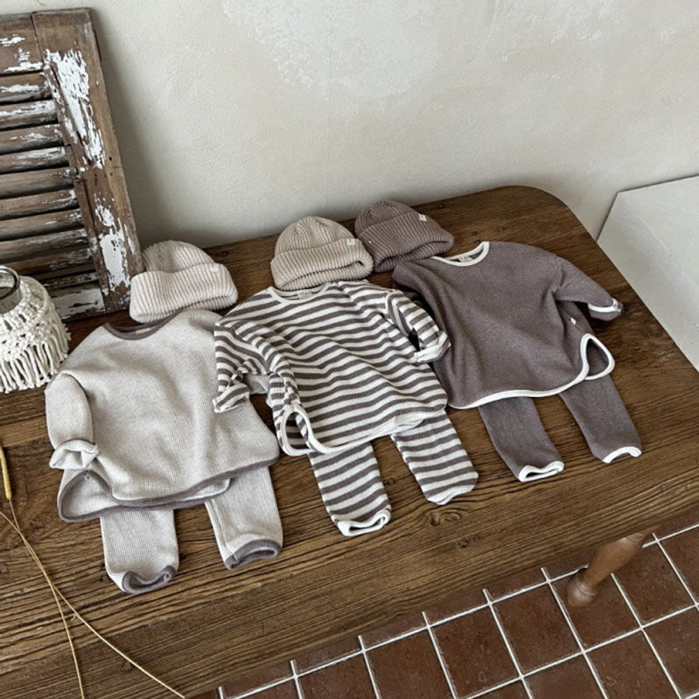 MyKids-USA® Waffle Knitted Fabric Loose Comfy Set