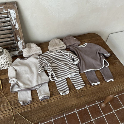 MyKids-USA® Waffle Knitted Fabric Loose Comfy Set
