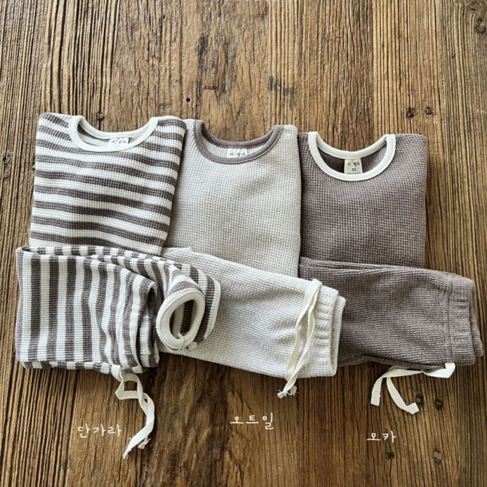 MyKids-USA® Waffle Knitted Fabric Loose Comfy Set