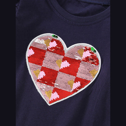 MyKids-USA® Baby Girl In Cartoon Pattern Crewneck Casual Shirts