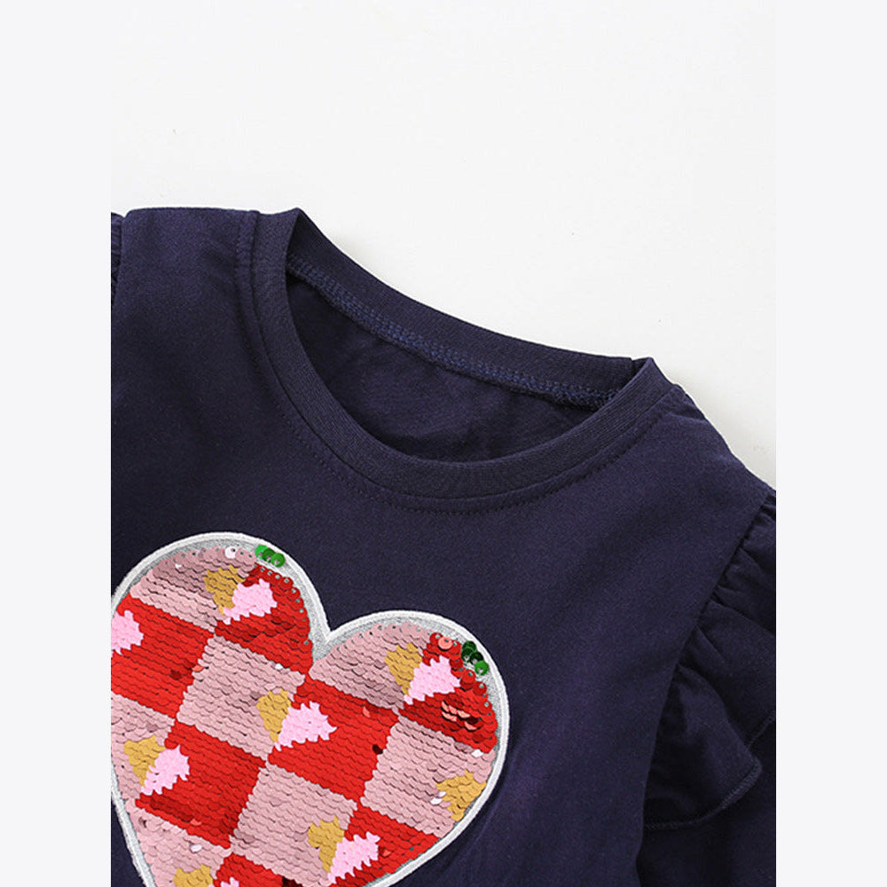 MyKids-USA® Baby Girl In Cartoon Pattern Crewneck Casual Shirts
