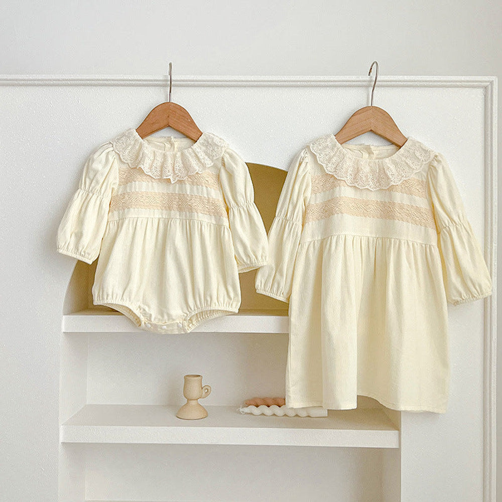 MyKids-USA® Sweet Style Mesh Collar bodysuit & Dress
