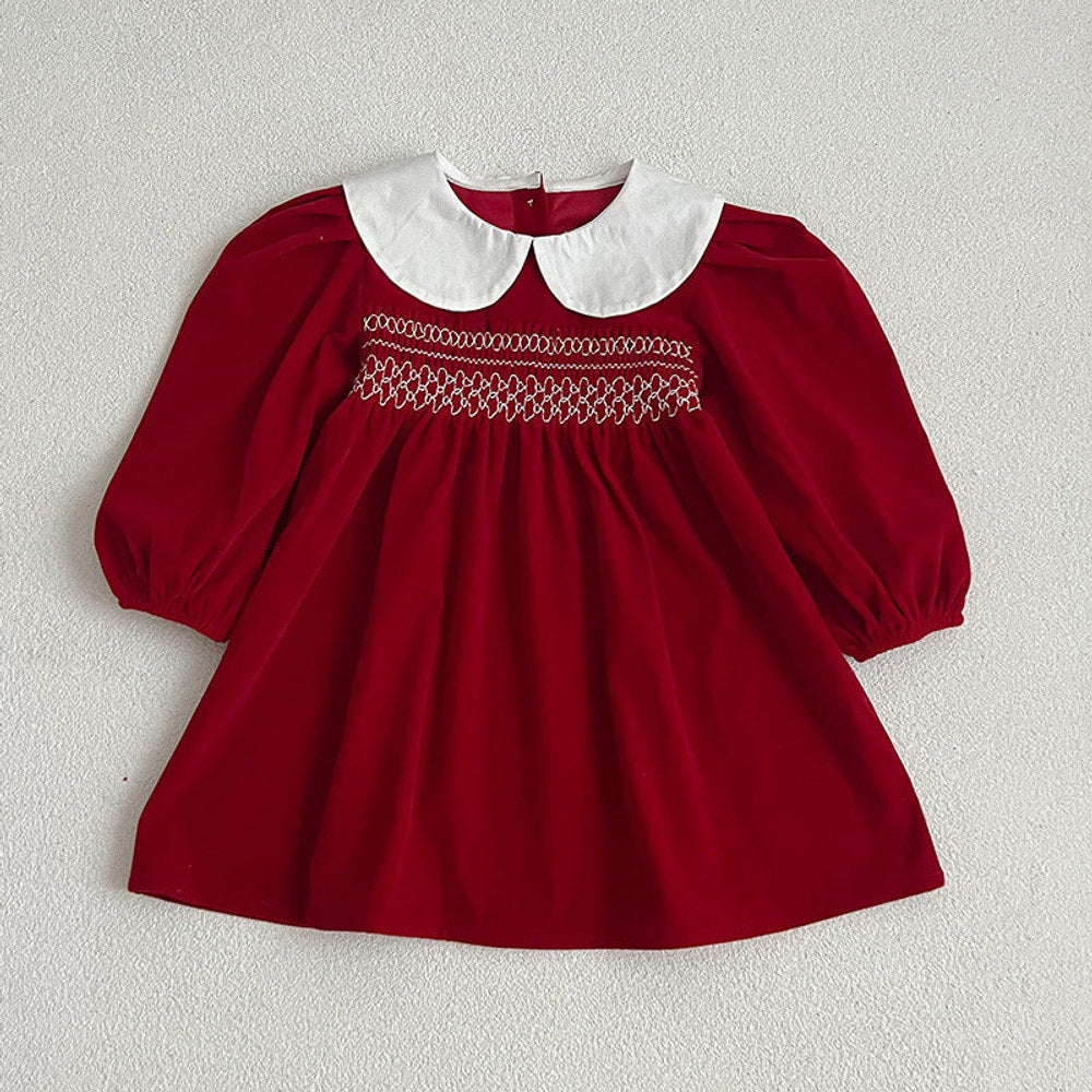 MyKids-USA® Doll Neck Red Long Sleeve Fashion bodysuit & Dress