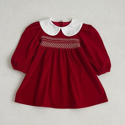 MyKids-USA® Doll Neck Red Long Sleeve Fashion bodysuit & Dress