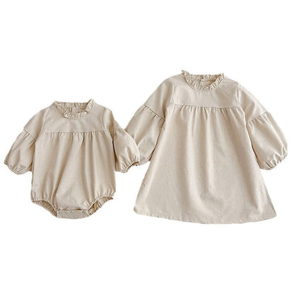 MyKids-USA® Solid Color Fashion Simple Style Dress & bodysuit