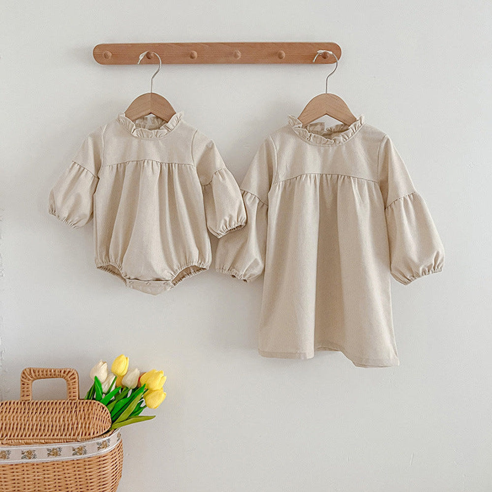 MyKids-USA® Solid Color Fashion Simple Style Dress & bodysuit