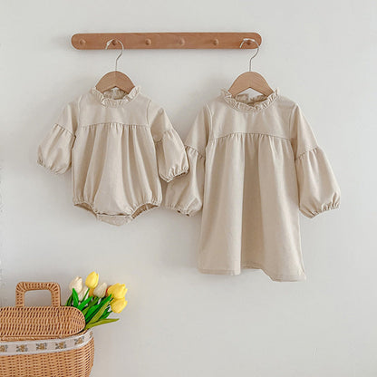 MyKids-USA® Solid Color Fashion Simple Style Dress & bodysuit