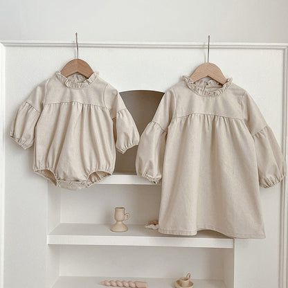 MyKids-USA® Solid Color Fashion Simple Style Dress & bodysuit