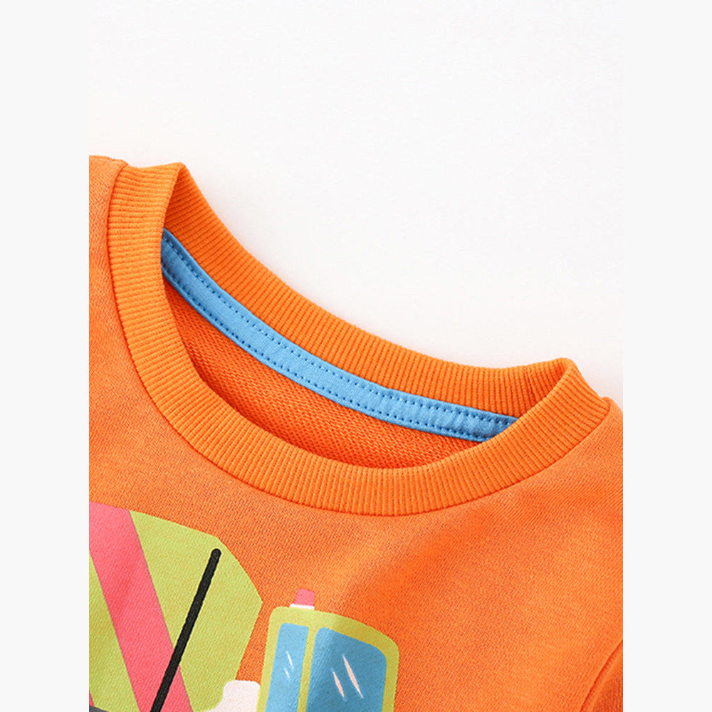 MyKids-USA® Baby Boy Cartoon Print Pattern Comfy Cotton Pullover