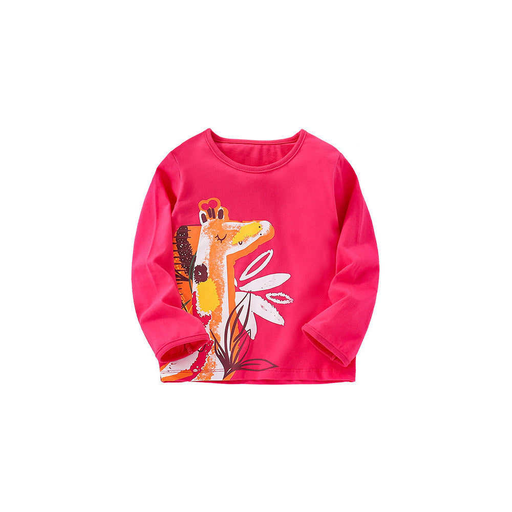 MyKids-USA® Baby Girl Cartoon Print Pattern Comfy Cotton Top Shirt