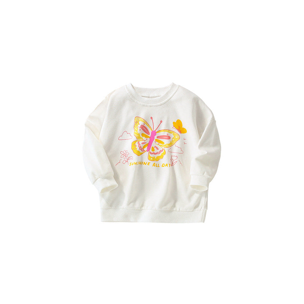 MyKids-USA® Baby Girl In Cartoon Print Pattern Comfy Cotton Pullover