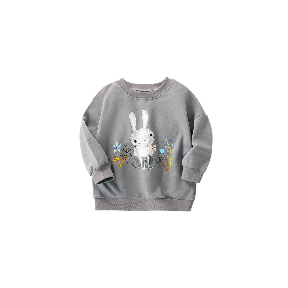MyKids-USA® Baby Girl In Cartoon Print Pattern Comfy Cotton Pullover