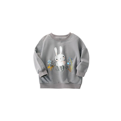 MyKids-USA® Baby Girl In Cartoon Print Pattern Comfy Cotton Pullover